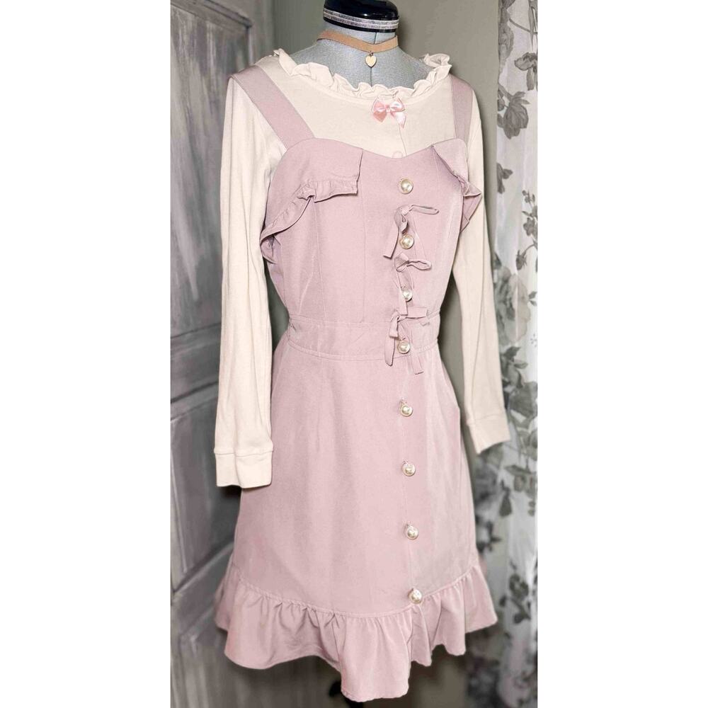 Liz Lisa Corset Jumper Skirt Dress Pink JSK Jfashion Gyaru Himekaji Coquette - Picture 2 of 16
